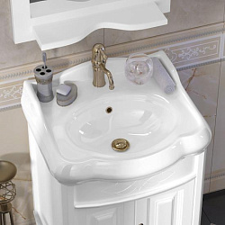 Тумба Opadiris Лоренцо 60, цвет белый матовый (под раковину Cerastyle Виктория 60)