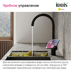 Смеситель для кухни с фильтром, Pure, IDDIS, PURBLFJi05