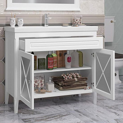 Тумба Opadiris Палермо 100, цвет белый матовый (под раковину CeraStyle FRAME 100)