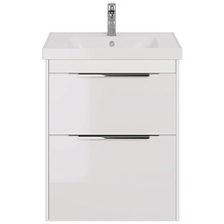 DREJA.eco Тумба PRIME, 70 см, подвесная/напольн, 2 ящика, белый глянец (Grace 70)