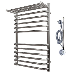 Полотенцесушитель электрический Point Нептун PN09158SPE П11 500x800 с полкой левый/правый, хром