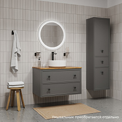 Тумба подвесная, со столешницей, 80 см, темно-серый, Torr, IDDIS, TOR80DBi95K