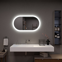 Зеркало/LED-подсветка (105см*60см)/сенсор. выключатель  Fly/AQUA DE MARCO