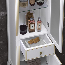 Пенал Opadiris Лаура, цвет белый с патиной, правый