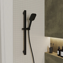 Лейка для душа, черная матовая, 1F, Ideal Spa, MI, ILS1FBSM18