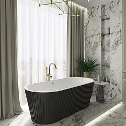 Corpa Nera Bonini/Бонини ванна акриловая отдельностоящая 170х80х58, розовый матовый