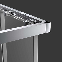 Душевой уголок Soft VSS-3SO900CLB, 900*900, черный, стекло прозрачное , , шт