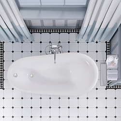 Edelweiss ванна /Nova Gel /белая/бронзовые ножки(170см*78см*75см) Ванны/AQUA DE MARCO