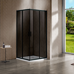 Душевой уголок Garda VSS-1G1111CGB, 1100*1100, черный, стекло тонированное, , шт