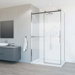 Душевой уголок Como Soft VSR-1CS8011CL, 1100*800, хром, стекло прозрачное, , шт