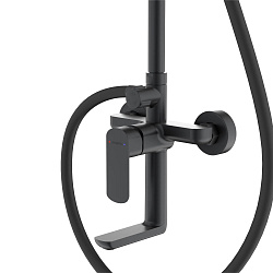 Душевая система со смесителем Pragma Teiden, матовый черный, TDN3.BFSS.014