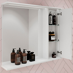 Зеркало-шкаф Adel 80 правый (белый)