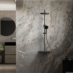 Душевая стойка Inspire VSFS-3I12TMB термостатическая с изливом, 30см верх.душ, черный, , шт