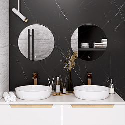 Зеркало/LED-подсветка/круглое (40см)/сенсор.выключатель Milan/AQUA DE MARCO