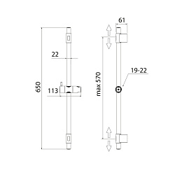 Стойка для душа, Simp, Milardo, SIM6500M17