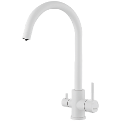 Смеситель для кухни с подключением фильтра, нержавеющая сталь, белый HB43828-8