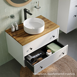 Тумба подвесная, под столешницу 80 см, белый матовый, Torr, IDDIS, TOR80WBi95