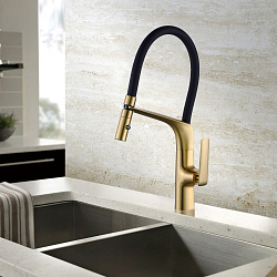 Смеситель для кухни Vincea VKF-115BG, брашированное золото, , шт