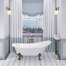 Edelweiss ванна /Nova Gel /белая/белые ножки(170см*78см*75см) Ванны/AQUA DE MARCO