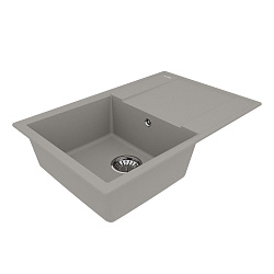 IMANDRA 760 Мойка кухонная из кварцгранита цвет: грей комплектация: крепеж, сливная арматура с перел