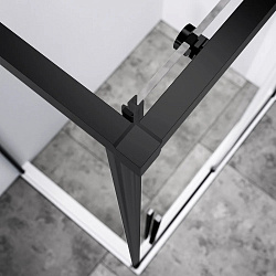 Душевой уголок Slim-N VSR-4SN9011CLB, 1100*900, черный, стекло прозрачное, , шт