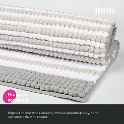 Коврик для ванной комнаты, 50x80, шенилл, серый, IDDIS, BC06P58i12