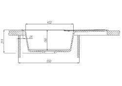 Мойка кухонная Амира шампань