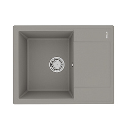 IMANDRA 640 Мойка кухонная из кварцгранита цвет: грей комплектация: крепеж, сливная арматура с перел