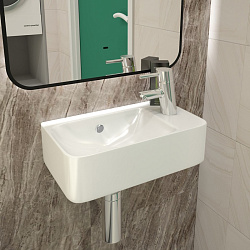 Corpa Nera Longo/Лонго 45 раковина подвесная правая, белый