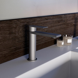 Смеситель для раковины Vogue (SS) VBF-2VS1GM однорычажный, вороненая сталь, , шт