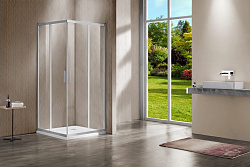 Душевой уголок Garda VSS-1G1012CLBN, 1200*1000, брашированный никель, стекло прозрачное, , шт