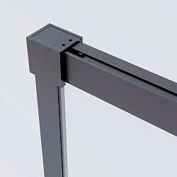 Душевой уголок Софт 2 (Soft 2) VSR-3SO28010CLGM, 1000*800, вороненая сталь, стекло прозрачное