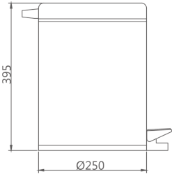 Ведро для мусора 12л HB703