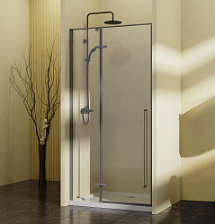 Душевая дверь Slim-N VDPH-5SN100CLGM, 1000, вороненая сталь , стекло прозрачное, , шт