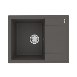 IMANDRA 640 Мойка кухонная из кварцгранита цвет: серый шёлк комплектация: крепеж, сливная арматура с