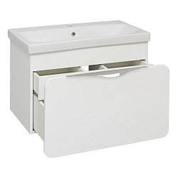 Тумба /2 ящ/подвесная/белый/раковина MODUO(80см) Skandi/AQUA DE MARCO