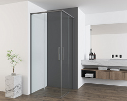 Душевой уголок Ultima VSS-7UL8080CLGM, 800*800, вороненая сталь стекло прозрачное, , шт