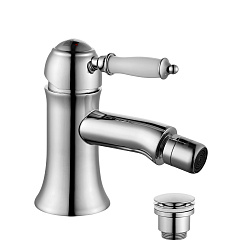 ВЫВОД VILLA Смеситель для биде с донным клапаном клик-клак, латунь/хром