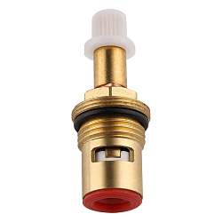 Кран-букса М18х1.5 (20 шлицов) с керам. прокладками, поворот 90°, на горячую воду, блистер