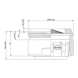 Аэратор NEOPERL Cascade SLS M24, внутренний, функция лёгкой очистки, Ø24, блистер (Германия)