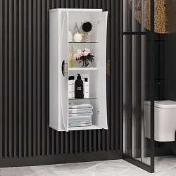 Пенал Opadiris Ибица, подвесной, цвет белый/золото, вар.2