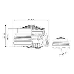 Аэратор NEOPERL CACHÉ PERLATOR HONEYCOMB SSR B M21,5, встраиваемый, с изменяемым углом, Ø21,5, блист