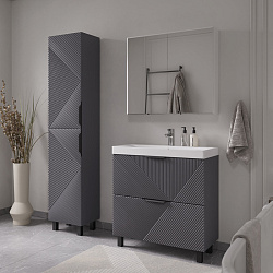 Пенал напольный Geometry 40 графит