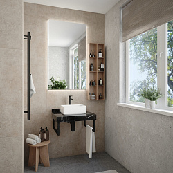 Corpa Nera Grossi/Гросси столешница 60 под раковину керамогранит, черный мрамор