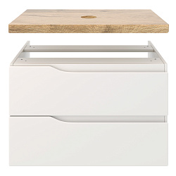 Столешница из массива NORDIC 800*520*40 /ясень /с отв. под раковину/