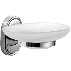 Мыльница стеклянная, хром HB1902