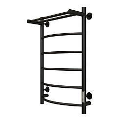 Aringa Берген полотенцесушитель лесенка электрический с полкой 80*50, черный