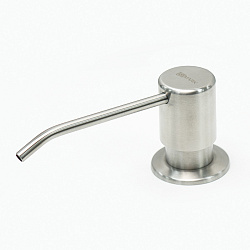 Дозатор для жидких моющих средств врезной, высота 5,7 см, нерж. сталь