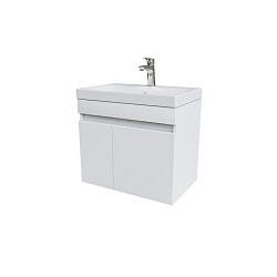 Тумба с умывальником подвесная с дверцами, белая, 60 см, Zodiac, IDDIS Подходит ум.3506000i28