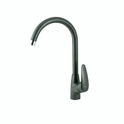 "LINARA" LM0405 смеситель для кухни с высоким поворотным изливом, цвет: антрацит